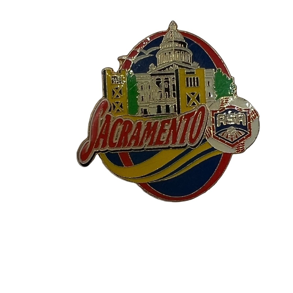 Sacramento‎ ASA Pin Enamel Softball Lapel Hat - Picture 3 of 6